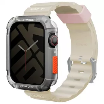 SKINARMA Shokku Apple Watch 45/44/42mm μπεζ λουράκι σιλικόνης