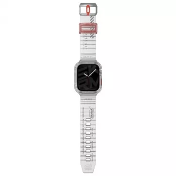 SKINARMA Saido Θήκη και λουράκι 2 σε 1 για Apple Watch 45/44mm, Διάφανο