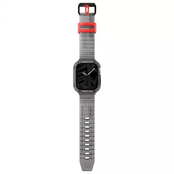 Skinarma Saido Λουράκι και θήκη 2 σε 1 για Apple Watch 45/44mm - Smoke