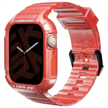 Skinarma Saido Λουράκι και προστατευτική θήκη 2 σε 1 για Apple Watch 45/44mm Κόκκινο