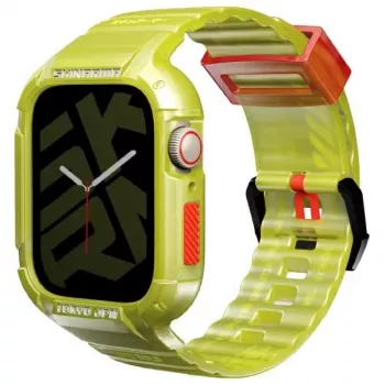 Skinarma Saido Λουράκι και θήκη 2 σε 1 Apple Watch 45/44mm Neon Yellow