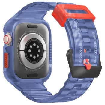 Skinarma Saido Θήκη 2 σε 1 με Ενσωματωμένο Λουρί για Apple Watch 45/44mm Σκούρο Μπλε