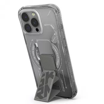 Skinarma Helio iPhone 16 Pro 6.3 ίντσες Θήκη Μαγνητικής Φόρτισης + Grip Stand Τιτάνιο