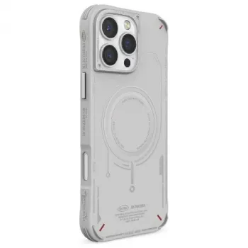 SKINARMA Mecha Θήκη για iPhone 16 Pro Max 6,9 ίντσες Μαγνητικής Φόρτισης Ανοιχτό Γκρι