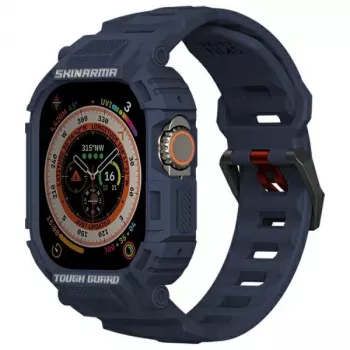 SKINARMA Mecha 2-in-1 θήκη με λουρί για Apple Watch Ultra 49mm μπλε ναυτικό