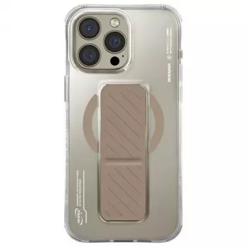 Skinarma Axon Θήκη για iPhone 16 Pro Max 6,9 ίντσες, μαγνητική φόρτιση + βάση με λαβή, Champagner
