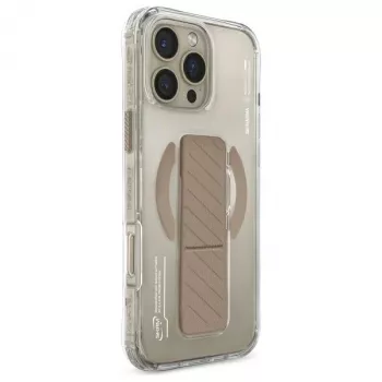 Skinarma Axon Θήκη για iPhone 16 Pro Max 6,9 ίντσες, μαγνητική φόρτιση + βάση με λαβή, Champagner