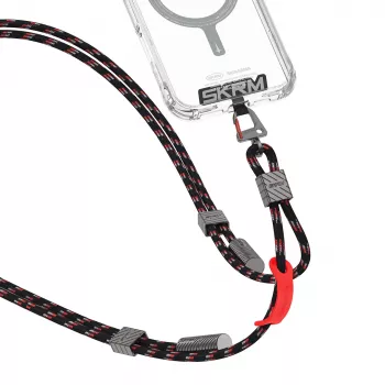 Skinarma Dyno Ve 2-in-1 Καλώδιο Lanyard USB-C σε USB-C, 80 cm, Μαύρο