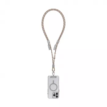 SKINARMA Dyno Ve 2-in-1 Lanyard Κινητού & Καλώδιο USB-C σε USB-C 80cm Beige
