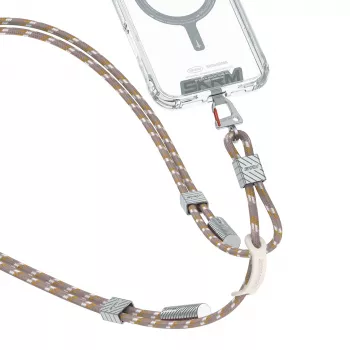 SKINARMA Dyno Ve 2-in-1 Lanyard Κινητού & Καλώδιο USB-C σε USB-C 80cm Beige