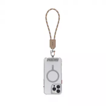 Skinarma Dyno Ve 2-in-1 Καλώδιο USB-C σε USB-C με λουράκι καρπού, 25 cm, Beige