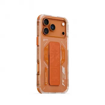 SKINARMA Helio Θήκη για iPhone 17 Pro Max Magnetic Charging + Grip Stand Orange