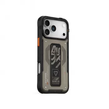 Skinarma Aegis Θήκη για iPhone 17 Pro Μαγνητική Φόρτιση + Βάση Λαβής Γκρι