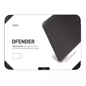 UNIQ Dfender θήκη laptop 16 ιντσών Charcoal Black