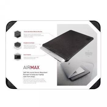 UNIQ Dfender θήκη laptop 16 ιντσών Charcoal Black