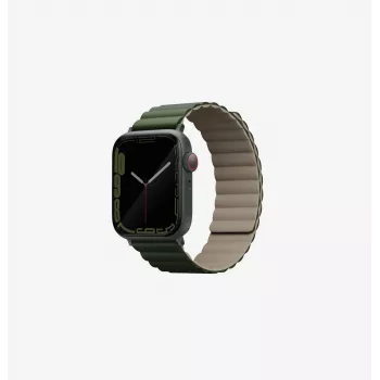 UNIQ Revix Αμφίπλευρο Μαγνητικό Λουράκι Apple Watch 42/44/45/49mm Green-Taupe