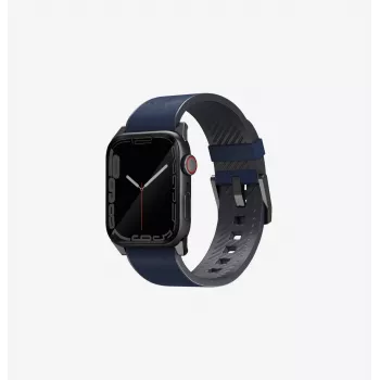 UNIQ Straden Δερμάτινο Υβριδικό Λουράκι για Apple Watch 42/44/45/49mm Μπλε