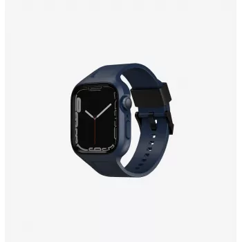 UNIQ Monos 2in1 Λουράκι Apple Watch με Θήκη Series 4/5/6/7/8/9/SE/SE2/SE3 44/45mm Marineblau