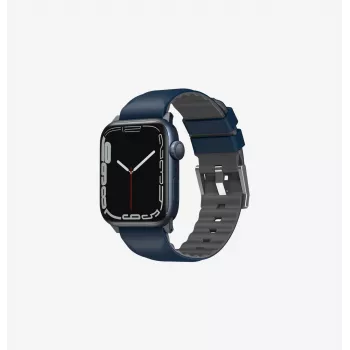 UNIQ Linus Λουράκι Apple Watch Airosoft Silikon Nautical Blue 42/44/45/49mm