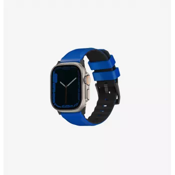 UNIQ Linus Apple Watch Series 1/2/3/4/5/6/7/8/9/SE/SE2/SE3/Ultra/Ultra 2/Ultra 3 42/44/45/49mm Airosoft Λουράκι Σιλικόνης Sport Racing Blue
