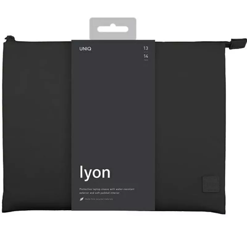UNIQ Lyon Θήκη Laptop 14 ιντσών Midnight Black Αδιάβροχη RPET