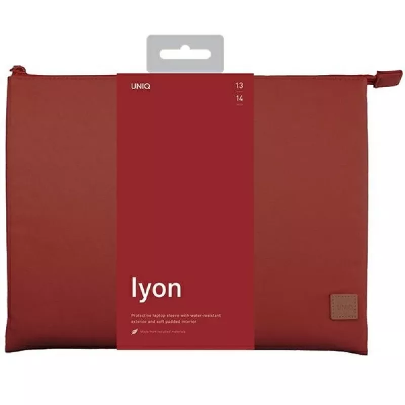 UNIQ Lyon Θήκη Laptop 14 ιντσών Brick Red Αδιάβροχη RPET