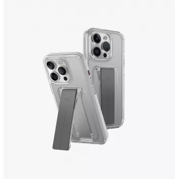 UNIQ Heldro Mount with Stand Θήκη για iPhone 15 Pro Max 6,7 ίντσες Lucent Clear