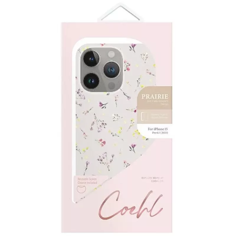 UNIQ Coehl Prairie Θήκη για Apple iPhone 15 Pro 6,1 ιντσών Blush Beige
