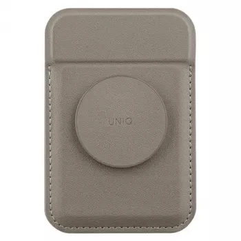 UNIQ Flixa μαγνητικό πορτοφόλι καρτών με Kickstand Flint Grey MagSafe