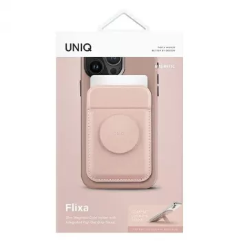 UNIQ Flixa Μαγνητικό Πορτοφόλι Καρτών με Βάση Blush Pink MagSafe