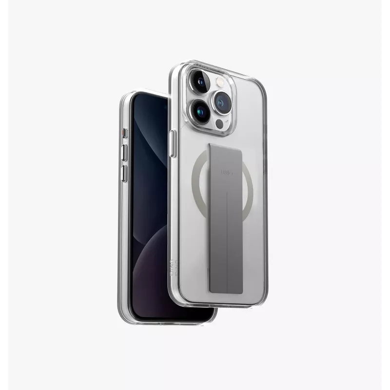 UNIQ Heldro Mag iPhone 15 Pro Max 6.7 inch MagClick θήκη φόρτισης μαύρο/Vapour Smoke