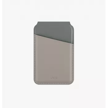 UNIQ Lyden DS Μαγνητικό Πορτοφόλι με RFID και Βάση Κινητού Ivory/Lichen Green