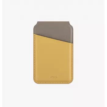 UNIQ Lyden DS Μαγνητικό Πορτοφόλι με RFID και Βάση Κινητού Ivory/Lichen Green