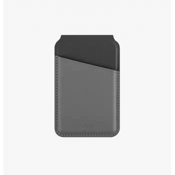 UNIQ Lyden DS Magnetic Wallet Stand με προστασία RFID για MagSafe, ανθρακί-μαύρο