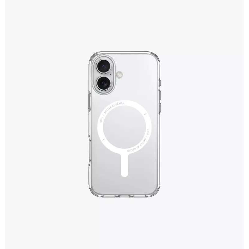 UNIQ Clario Case για Apple iPhone 16 6,1 ιντσών MagClick Charging Lucent Clear