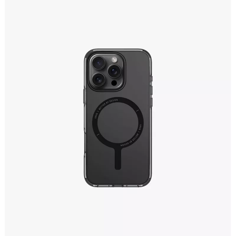UNIQ Clario Case για iPhone 16 Pro 6,3 ιντσών Magclick Charging Smoke