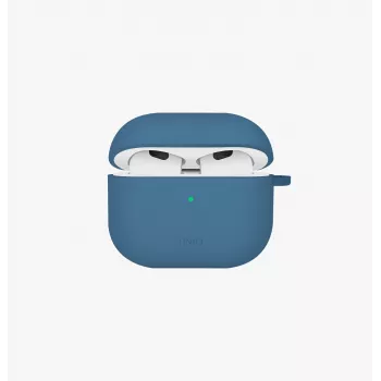 UNIQ Nexo Θήκη για AirPods 4 με Άγκιστρα Αυτιών, Σιλικόνη, Pacific Blue