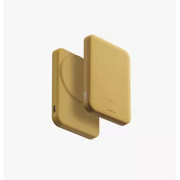 UNIQ Lyden Lexa Μαγνητικό Power Bank 5000mAh PD USB-C MagSafe Κίτρινο