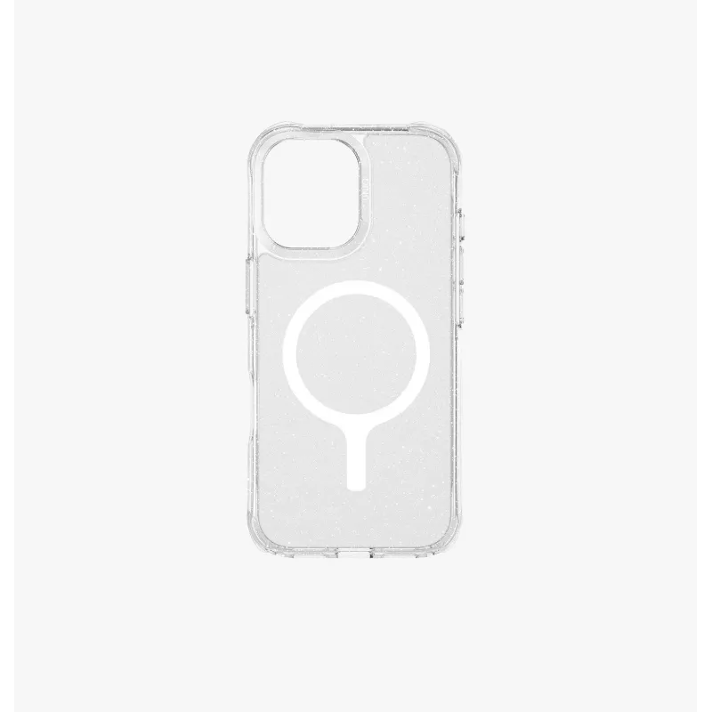 UNIQ LifePro Xtreme MagClick θήκη φόρτισης για iPhone 17, διάφανη γκλίτερ