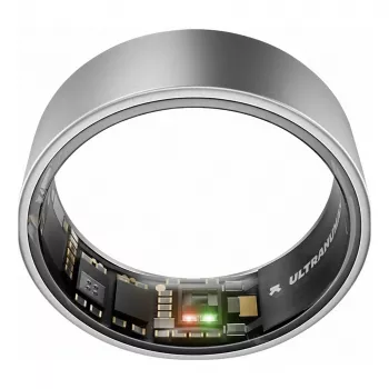 ULTRAHUMAN Ring Air – Smart Ring για γυναίκες και άνδρες – Wearable παρακολούθησης ύπνου και φυσικής κατάστασης – Καρδιακός ρυθμός – Smart Ring Raw Titanium Μέγεθος 10