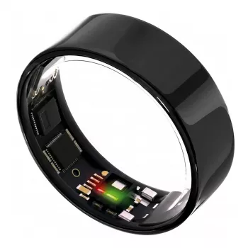 ULTRAHUMAN Ring Air – Smart Ring για άνδρες και γυναίκες – Wearable παρακολούθησης ύπνου και φυσικής κατάστασης – καρδιακός ρυθμός – Smart Ring Aster Black μέγεθος 13