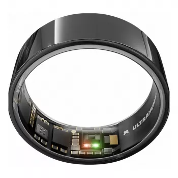 ULTRAHUMAN Ring Air – Smart Ring για άνδρες και γυναίκες – Wearable παρακολούθησης ύπνου και φυσικής κατάστασης – καρδιακός ρυθμός – Smart Ring Aster Black μέγεθος 12