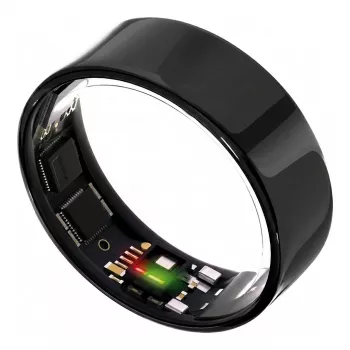 ULTRAHUMAN Ring Air – Smart Ring για άνδρες και γυναίκες – Wearable παρακολούθησης ύπνου και φυσικής κατάστασης – καρδιακός ρυθμός – Smart Ring Aster Black μέγεθος 11