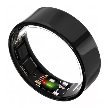 ULTRAHUMAN Ring Air – Smart Ring για άνδρες και γυναίκες – Wearable παρακολούθησης ύπνου και φυσικής κατάστασης – καρδιακός ρυθμός – Smart Ring Aster Black μέγεθος 10
