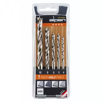 ALPEN-MAYKESTAG Alpen PTM 5 Profi Ξύλου 4-5-6-8-10 Σετ τρυπάνια ξύλου, 5 τεμ., 4-10 mm
