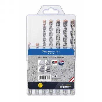 Alpen SDS-plus F4 MB7 7 τεμ. σετ τρυπανιών 5-10x110-160mm