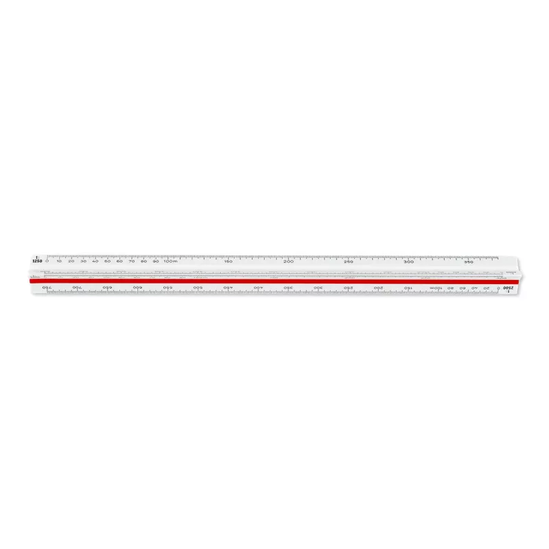 ARISTO Τριγωνικός χάρακας κλίμακας C, Λευκό (AR23705EB)