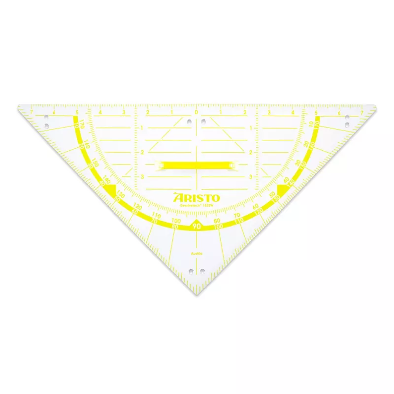 ARISTO Γνώμονας 2 Set Square 80 cm Διαφανές Πλεξιγκλάς