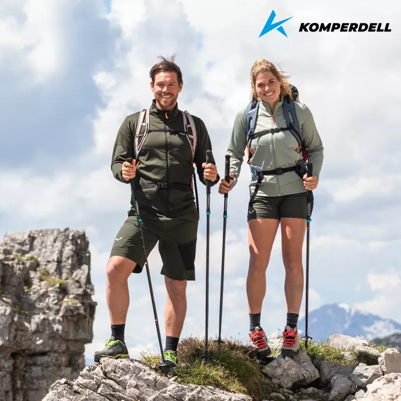 Komperdell Fx Lite Carbon Vario Approach Μπαστούνια Trekking, Μπλε