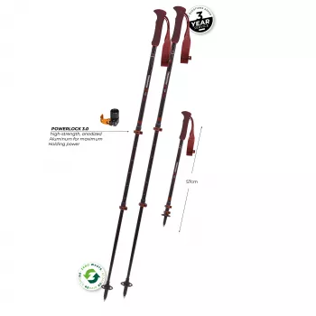 Komperdell Carbon EVO Zero Compact Μπαστούνια Trekking - Malbec